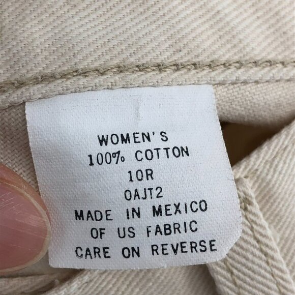 L.L. Bean Beige  cream Jean Short Shorts size 10 - Picture 3 of 14